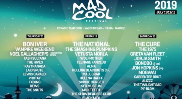 Novedades y nuevas confirmaciones en el Mad Cool 2019